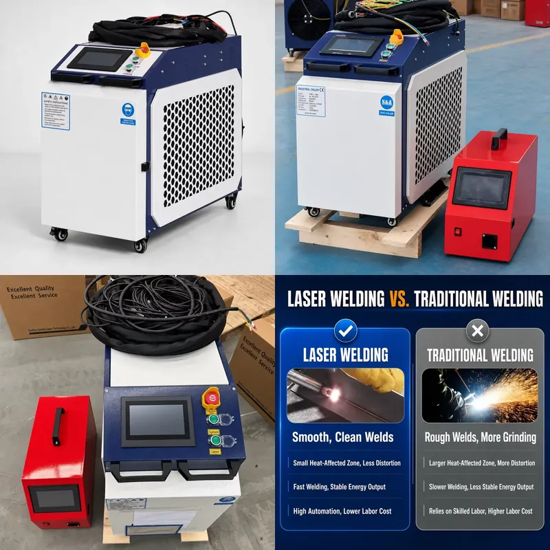 New 3000W Handheld Fiber Laser - Laser Welding Machine 3 In 1 Cutting Cleaning recension och pris